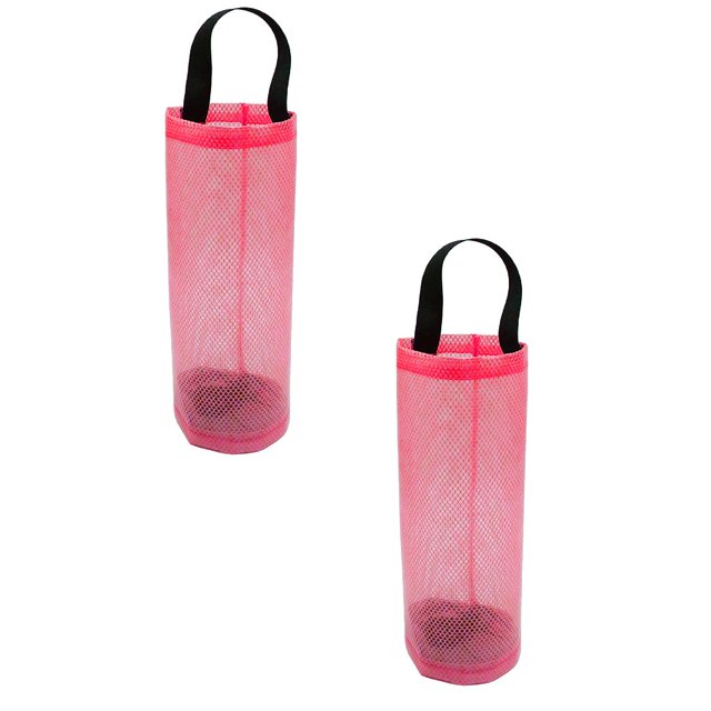 Oleegame 2PC Hanging Hanging Rubbish Bag Bag Extraction Bag Box Round Miscellaneous Kitchen Storage Convenient Bag Organizer Kitchen Storage Wall Kitchen,Dining Bar Pink
