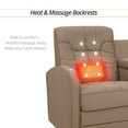 thumbnail image 5 of Qualitex De Leon RV Loveseat w/Storage Console, Ultimate Leather, Heat and Massage, Power Recline, Light Sand, 5 of 10
