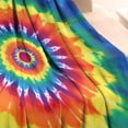 thumbnail image 3 of Colorful Rainbow Tie Dye Spiral Pattern Blanket,Comfortable Soft Flannel Throw Blanket,All Season,Warm Lightweight Blankets for Sofa Bed Couch Living Room Chair,30"x40", 3 of 4