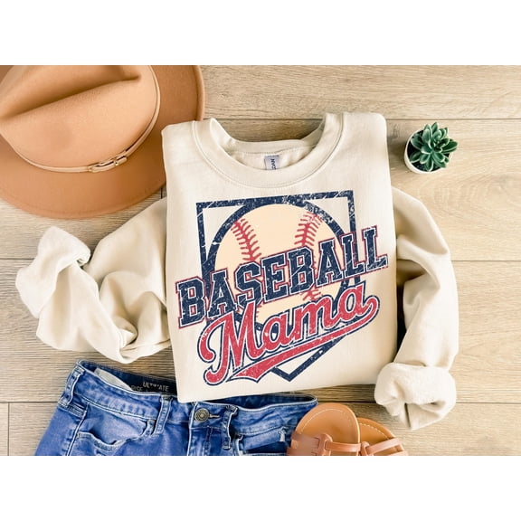 Vintage Baseball Mama Graphic T-Shirt for Game Day Fun and Team Spirit