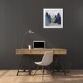thumbnail image 3 of Reed, Tara 26x26 White Modern Wood Framed Museum Art Print Titled - Blue Cliff Mountains scene II-Deer, 3 of 4