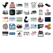 35pcs Quirky Programmer Stickers Tech Humor Graffiti Engineer Coding Stickers for Laptops Notebooks Suitcases