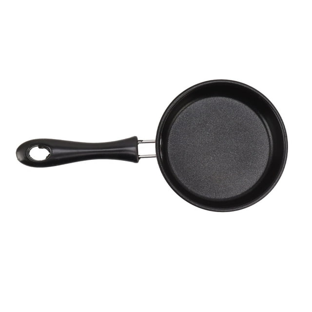 Mini Frying Pan, Stainless Steel Non Stick Coating Pan, Induction Pan with Long Ergonomic Handle, Heat Insulation Design, for Camping, Cooking