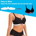 thumbnail image 4 of 3 Pcs 100% Cotton Under Breast Sweat Pads, 3-Layer Bra Liners for Boob Sweat with Breathable Gauze, Washable Absorbent Anti-Chafing Breast Liners for Women, 4 of 6