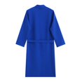 thumbnail image 4 of SHTXOZHI Mens Long Sleeve Robes Adjustable Tie Belt Bathrobe V-Neck Spa Robe Winter Textured Sleepwear with Pocket, 4 of 4
