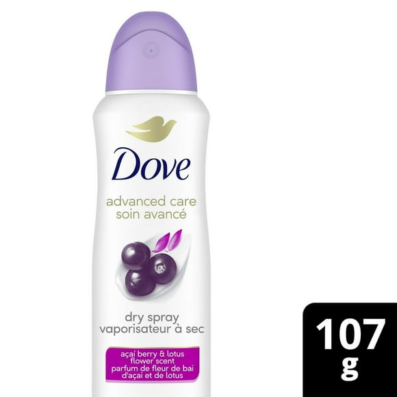 Dove Advanced Care Açaí Berry & Lotus Flower Scent Dry Spray Antiperspirant Deodorant, 107 g Antiperspirant