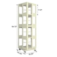 thumbnail image 6 of Display Shelves 4-Tier All-Steel Rotating Bookshelf with 360° Wheels, Large Size Sturdy & Spacious Book Rack, New Style Yellow Bookshelf,Easy Assembly,Shelving Units, 6 of 12