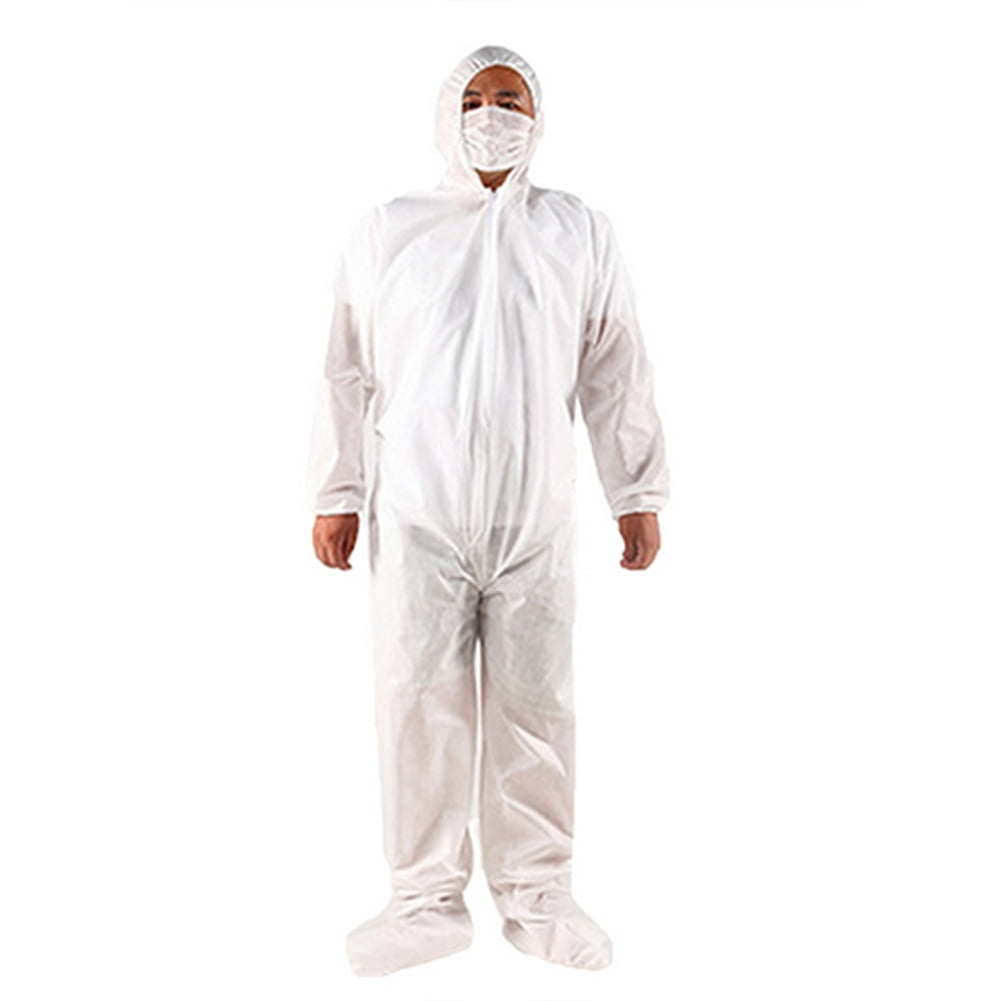 Unisex Medical Disposable Protective Suit Hooded Coveralll Painting