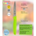 thumbnail image 2 of Parve Green Kitchen Knife - 4\u201d Steak and Vegetable Knife - Razor Sharp Pointed Tip, Straight Edge - Color Coded Kitchen Tools by The Kosher Cook, 2 of 5