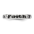 thumbnail image 3 of Auriga 925 Sterling Silver Polished Enameled Faith Ring for Women Size- 9, 3 of 5