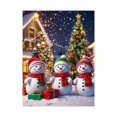 thumbnail image 1 of Manta Navideña Manta Navideña Con Muñeco De Nieve Manta Navideña De Invierno Manta Suave Para El Ocio Manta Cálida Para La Siesta Manta Navideña Con Muñeco De Nieve Y Gorro De Papá Noel (100 X 150 C, 1 of 6