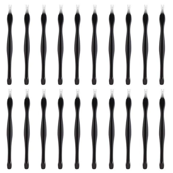 20 Pieces Cuticle Trimmer Remover Professional Cuticle Trimmer Cuticle Trimmer Nail Cuticle Remover Trimmer Pusher Dead Skin Callus Removal Fork Nail Art Tool Nail Cleaning Tool, Black
