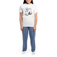 thumbnail image 4 of CafePress - Girly Bichon Frise Women's Light Pajamas - Women's Short Sleeve Print T-Shirt and Pants Light Cotton Pajama Set, 4 of 7