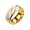 Gold, variant on Twill Horizontal Ring Flower Inner Sand Edge Double Batch Rings – Elegant Ring for Everyday Wear and, 5.19 cm, Gold