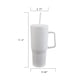 thumbnail image 5 of Vaso de plástico de 30 oz con doble pared aislante y estampado de fantasma, con pajita y asa, color blanco, para celebrar Halloween, 5 of 6