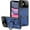 Blue, variant on for iPhone 13 Pro Max Case with 360° Rotatable Magnetic Ring Stand, Large Window Design Compatible with Magsafe, Military-Grade Protection Shockproof Phone Cover for Women Men, Pink