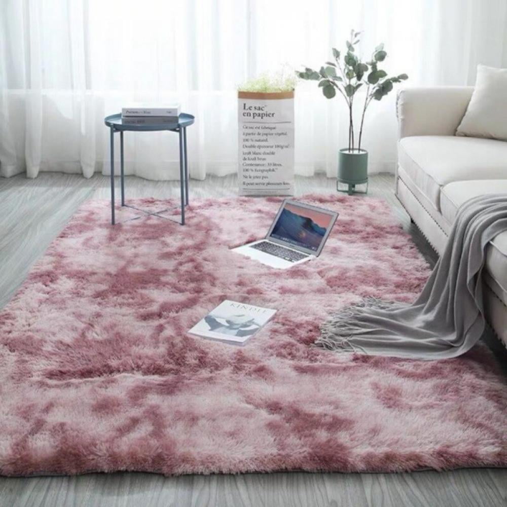 Luxury Rectangle Square Soft Artificial Wool Sheepskin Fluffy Area Rug White 