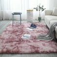thumbnail image 4 of 15.75*23.62 Inches Home Parlor Bedroom White Fur Carpet Shaggy Long Mat Luxury Rectangle Square Soft Artificial Wool Sheepskin Fluffy Area Rug Coffee, 4 of 6