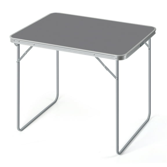 Outdoor Camping Picnic Table Foldable Portable Table Gray