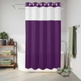 thumbnail image 6 of No Hook Shower Curtain, Pure Dark Purple Shower Curtains for Bathroom with See Through Top Window, Simple Solid Color Waterproof & Washable Bath Curtain Stand Up Stall 36"x72", 6 of 9