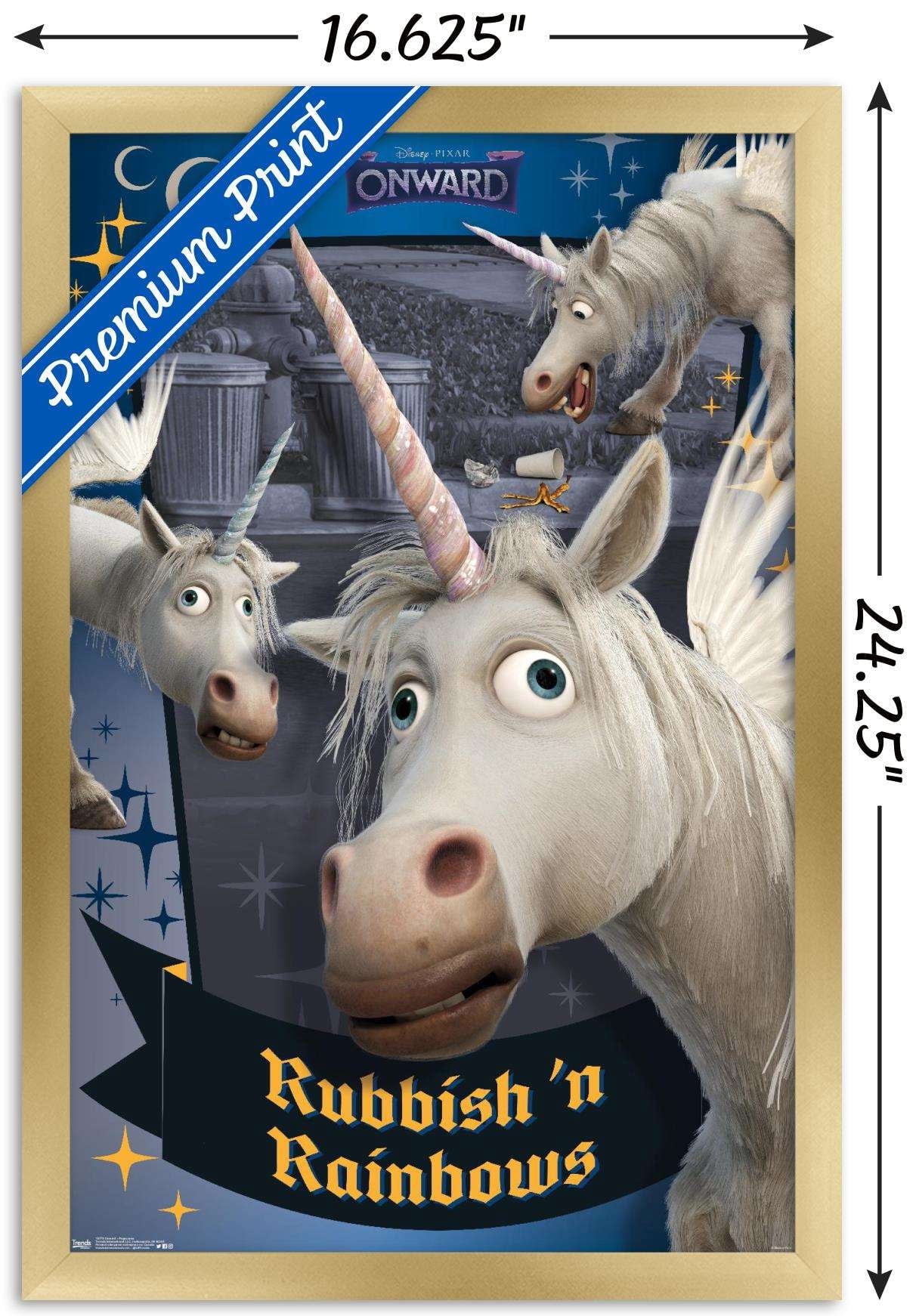 Disney Pixar Onward - Pegacorn Wall Poster, 14.725" x 22.375", Framed