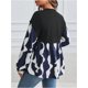 thumbnail image 2 of - Blusa de mernidad con estampado gráfico de manga larga con cuello redondo para mujer, 2 of 5