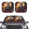 thumbnail image 2 of Saiise Maple Leaf Meditating Squirrel for Foldable Car Sun Shades (2-Pack) Offer Sun Protection with an Easy-fold Design for Convenient Windshield Shading-Small, 2 of 6