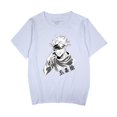 thumbnail image 4 of Satoru Gojo Short sleeve T-shirt summer casual loose black and white top, 4 of 7