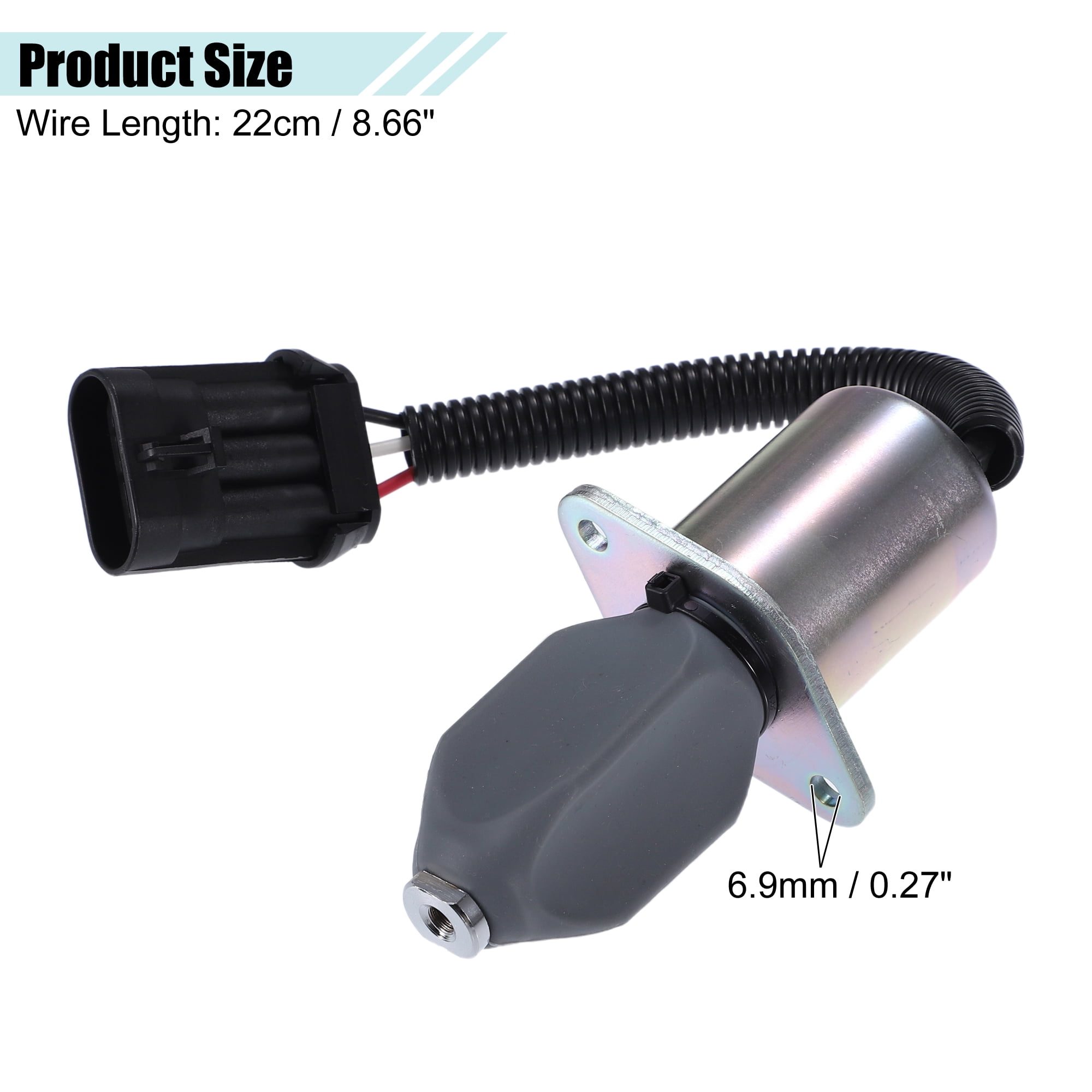 Unique Bargains Fuel Shut Off Stop Solenoid Valve 6681513 Fit for Skid Steer 325 328 331