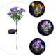 thumbnail image 3 of KAKOWELY 1 lámpara solar decorativa de suelo con forma de flor de clavel, lámpara solar LED para césped, 3 of 5
