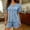 Blue, variant on 2 Piece Pajamas for Women Short Sleeve Button-Front Top with Contrast Tirms Shorts Pajamas Set Soft Casual Summer Pajamas for Women Loungewear