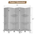 thumbnail image 2 of 5-Panel Room Divider with Shelves,5.6ft Tall Folding Privacy Screen Panels, Room Divider Wall Divider for Room Separation, Room Divider Shelves,Effectively Block Sight,Grey, 2 of 6