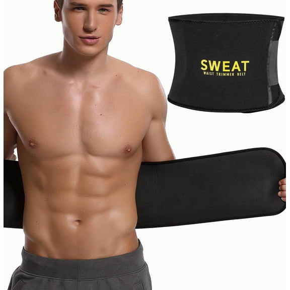 Vaslanda 8" Waist Trimmer Belt for Men & Women Adjustable Sweat Band Waist Trainer Breathable Mesh for Training & Workouts