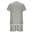 thumbnail image 5 of USNSM 2 Piece Sets for Mmen Summer 2025 Two Piece Matching Lounge Sets Short Casual Outfits Casual Fashion Vacation Clothes Gray M, 5 of 9