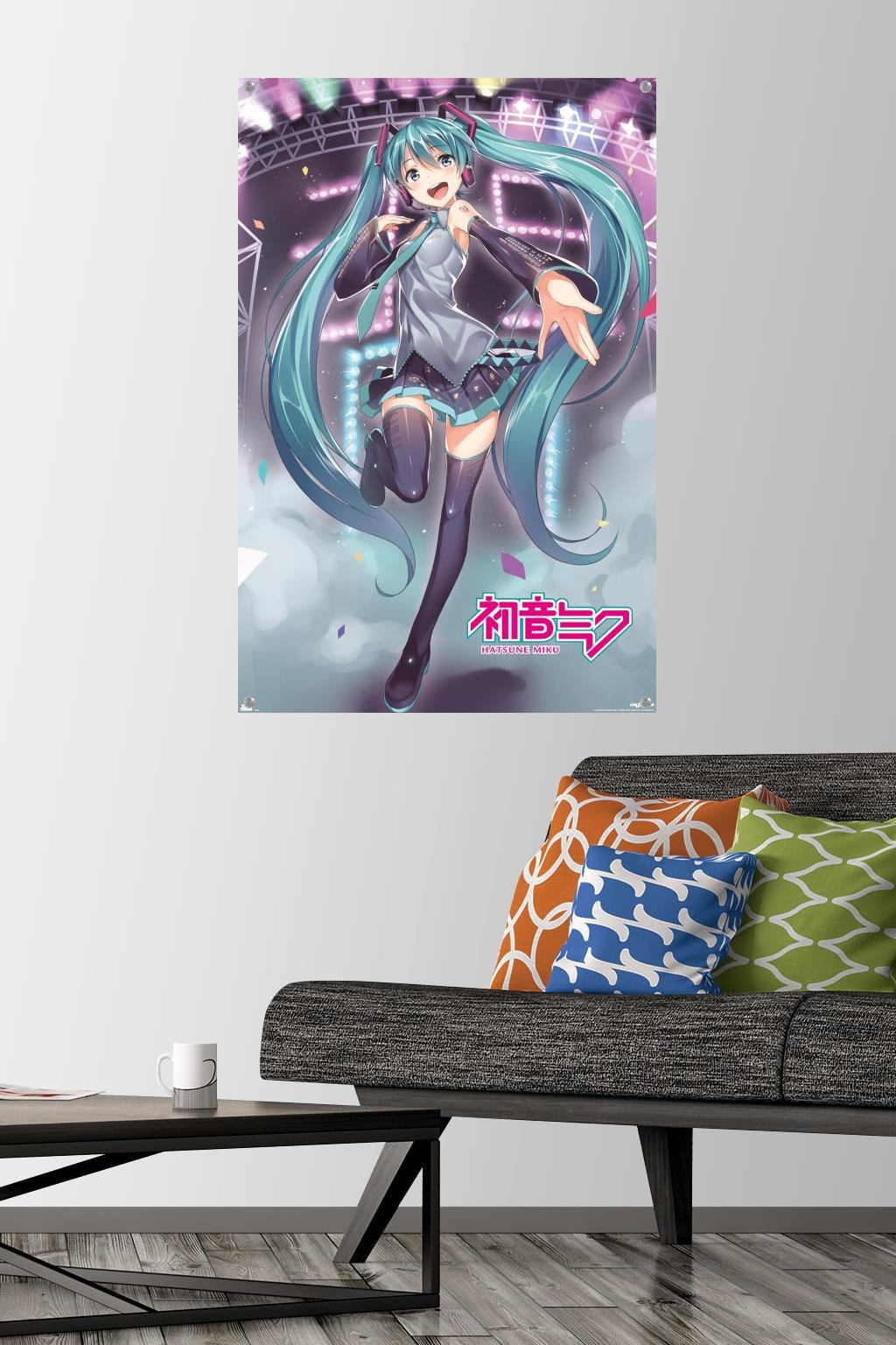 Hatsune Miku - Stage Lights Wall Poster with Pushpins, 22.375" x 34"