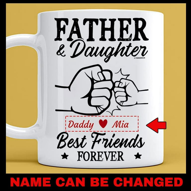 Family Matching Reindeer Mugs for Christmas Holiday, Personalized Mugs for Dad, Mom, Son, Daughter, 11 oz from BluChi