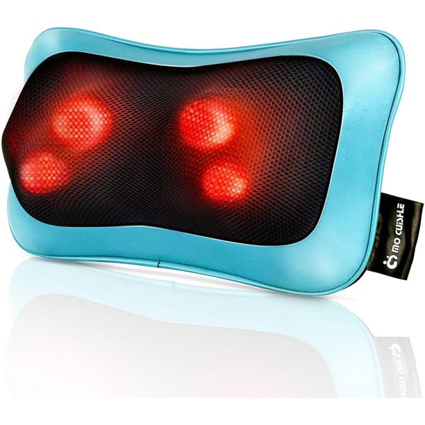 LZHF Electric Shiatsu Back Massager with Heat - Powerful 3D Kneading for Neck, Shoulder, Lower Back Pain Relief - Ergonomic Design for Home, Office, & Car - Gifts for Women, Men, Mom & Dad