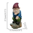 thumbnail image 2 of Hi-Line Gift Ltd. Blue Muse: Pensive Polyresin Thinking Gnome Figurine, 2 of 6