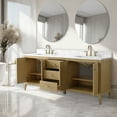 thumbnail image 4 of Vanity Art 72" Double Sink Bathroom Vanity Cabinet, Freestanding Storage Cabinet with Engineered Marble Top, Undermount Sinks, Drawer, and Shelve, 4 of 7