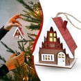 thumbnail image 2 of Gnwei Pre Lit Christmas Village Decor: 3D Wood Houses with Lighted - Christmas Decorations Indoor - White Xmas Holiday Farmhouse Rustic Decor for Home Table Room, 2 of 4