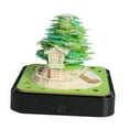thumbnail image 2 of GUOOL 2025 Desk Calendar 3D Art Memo Creative Funny Holiday Gift Multipurpose Tabletop Tree House Green, 2 of 9