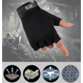 thumbnail image 2 of Guantes de levantamiento de pesas con amortiguador permeable al aire para entrenamiento de rendimiento, gimnasia, levantamiento de pesas, gimnasio, ciclismo y fitness (código L negro) ER, 2 of 5