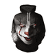 thumbnail image 2 of Nuevas sudaderas con capucha para hombre, sudaderas con estampado de payaso de película de terror, sudaderas con capucha de moda con estampado 3D, tendencia urbana de otoño, ropa para hombre de gran t, 2 of 5