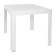 thumbnail image 4 of LeisureMod Mace Mid-Century 3-Piece Outdoor Dining Set Stackable Chairs with Square Table, Stylish and Comfortable Modern Weave Design Dining Set (White/Black), 4 of 14