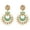 Light Green, variant on Indian Jewelry Bollywood Antique Crystal Kundan Floral Chandbali Earrings Set for Women