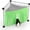 Green, variant on Small Pet Hammock - Cozy Warm Bed for Hamster, Mouse, Glider | Tasseled Soft Sling Cage Accessory | 12.4x10.6 Inches, Green