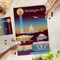 thumbnail image 2 of Lantern Press 1000 Piece Jigsaw Puzzle, Washington DC, Retro Skyline Chromatic Series, 2 of 5