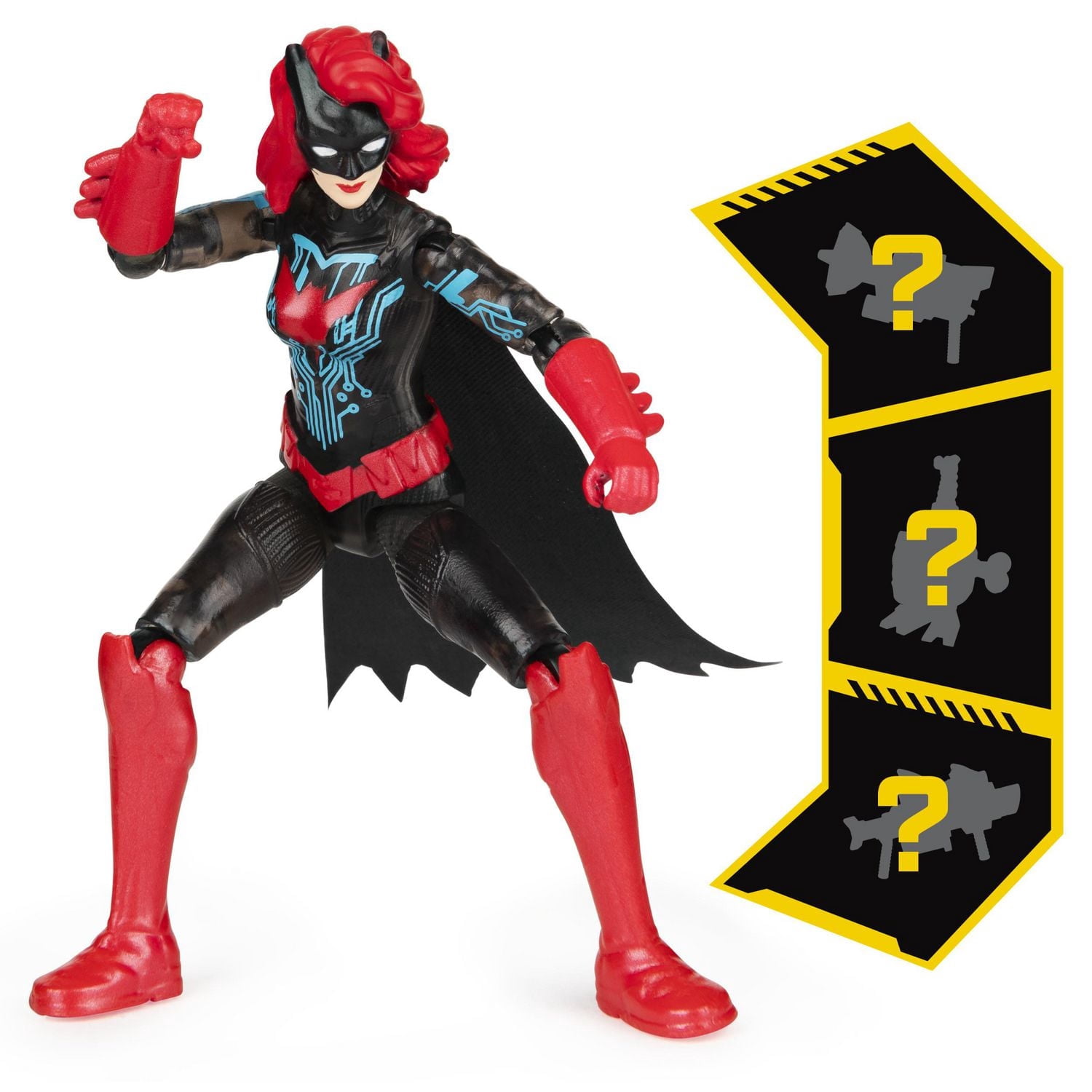 Batman, Figurine articulée Batwoman de 10 cm avec 3 accessoires mystère, pour les enfants à partir de 3 ans