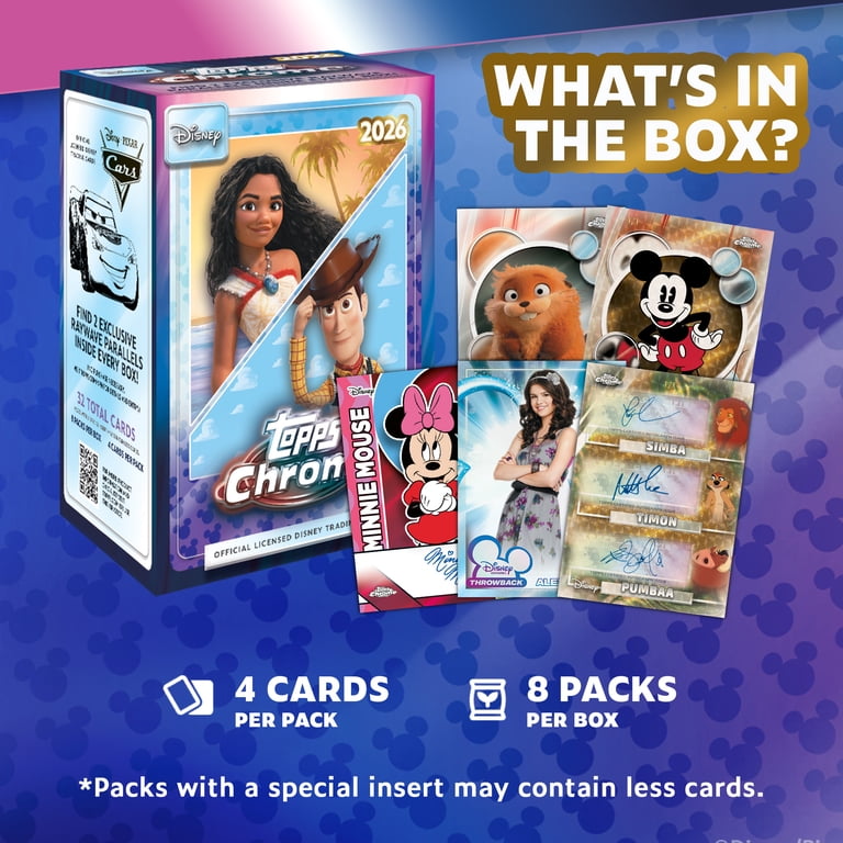 2026 Topps Chrome Disney - Factory Sealed - Value Box - Walmart.com
