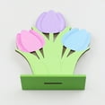 thumbnail image 2 of KCEHTA Easter Table Decorations, Wooden Easter Decorations, Easter Bunny Easter Eggs Chick Tulips Home Decorations, Easter Farmhouse Spring Tiered Tray Home Office Party Table Decor, 2 of 7